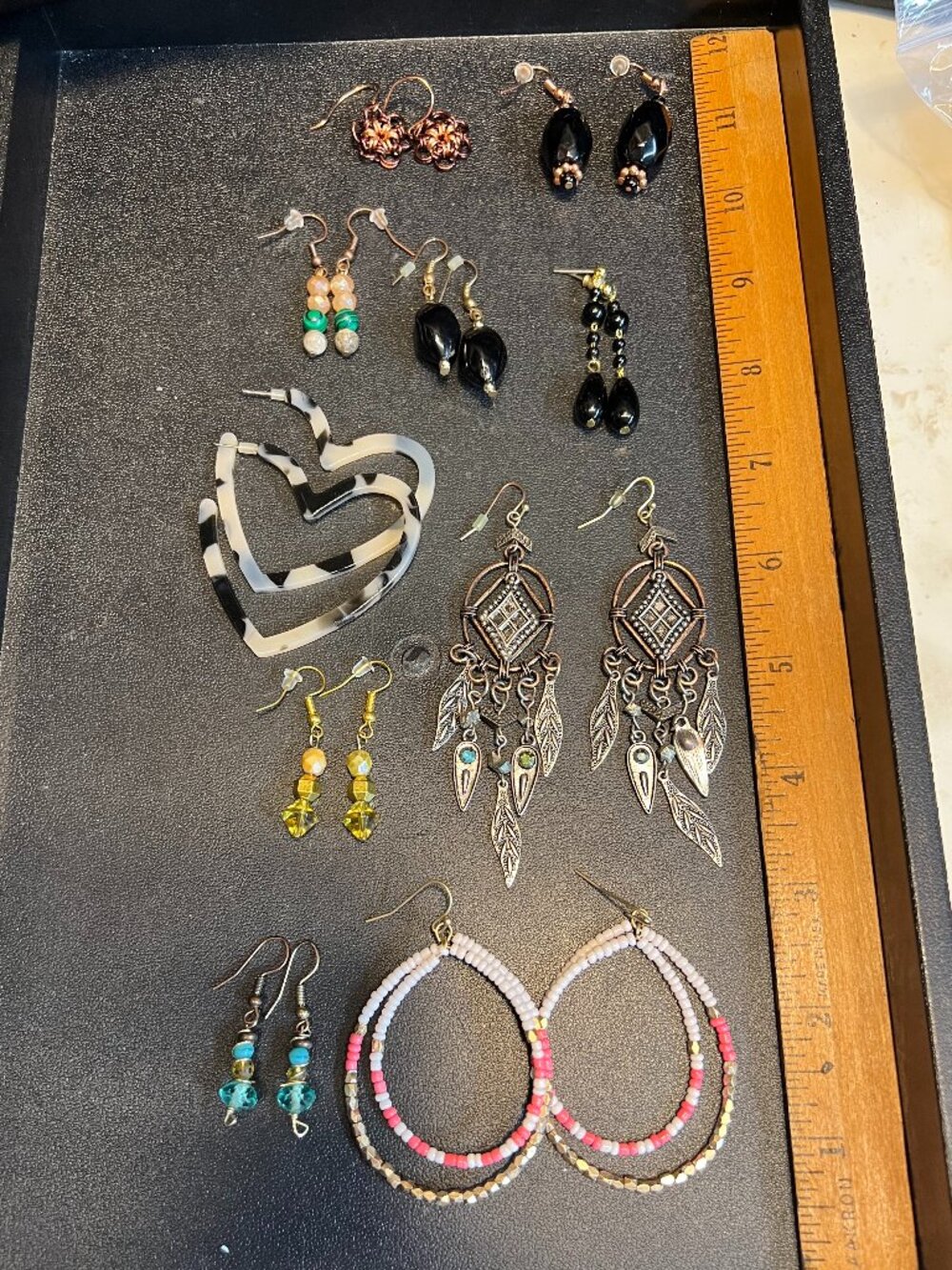 Lot of 10 Pairs Goldtone Earrings